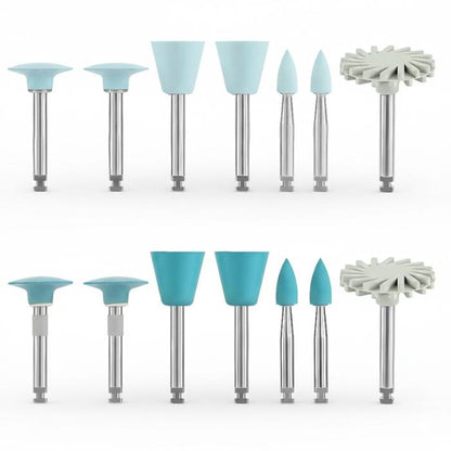 Polishing Kit for Resin and Porcelain – 14 Pieces (RA 2.35 mm Universal) for Low Speed