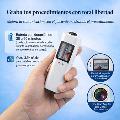 Mini Camera 2.7K with First-Person View for Magnifying Glasses and Prescription Glasses