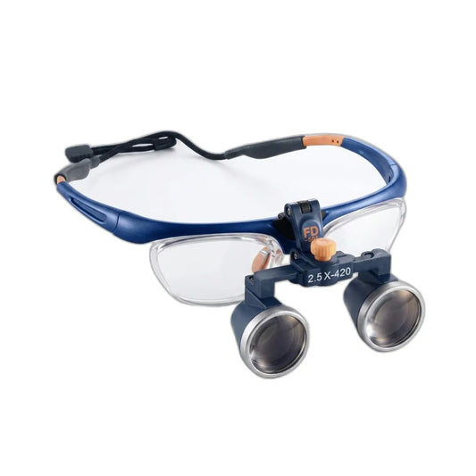 Dental and Aesthetic Head Loupe with Prismatic Lenses 2.5x or 3.5x
