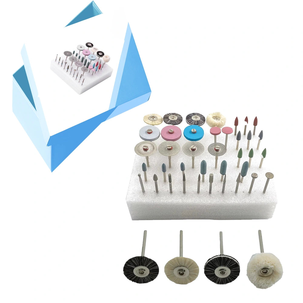 Polishing and Finishing Kit for Prosthetics with 38 Pieces